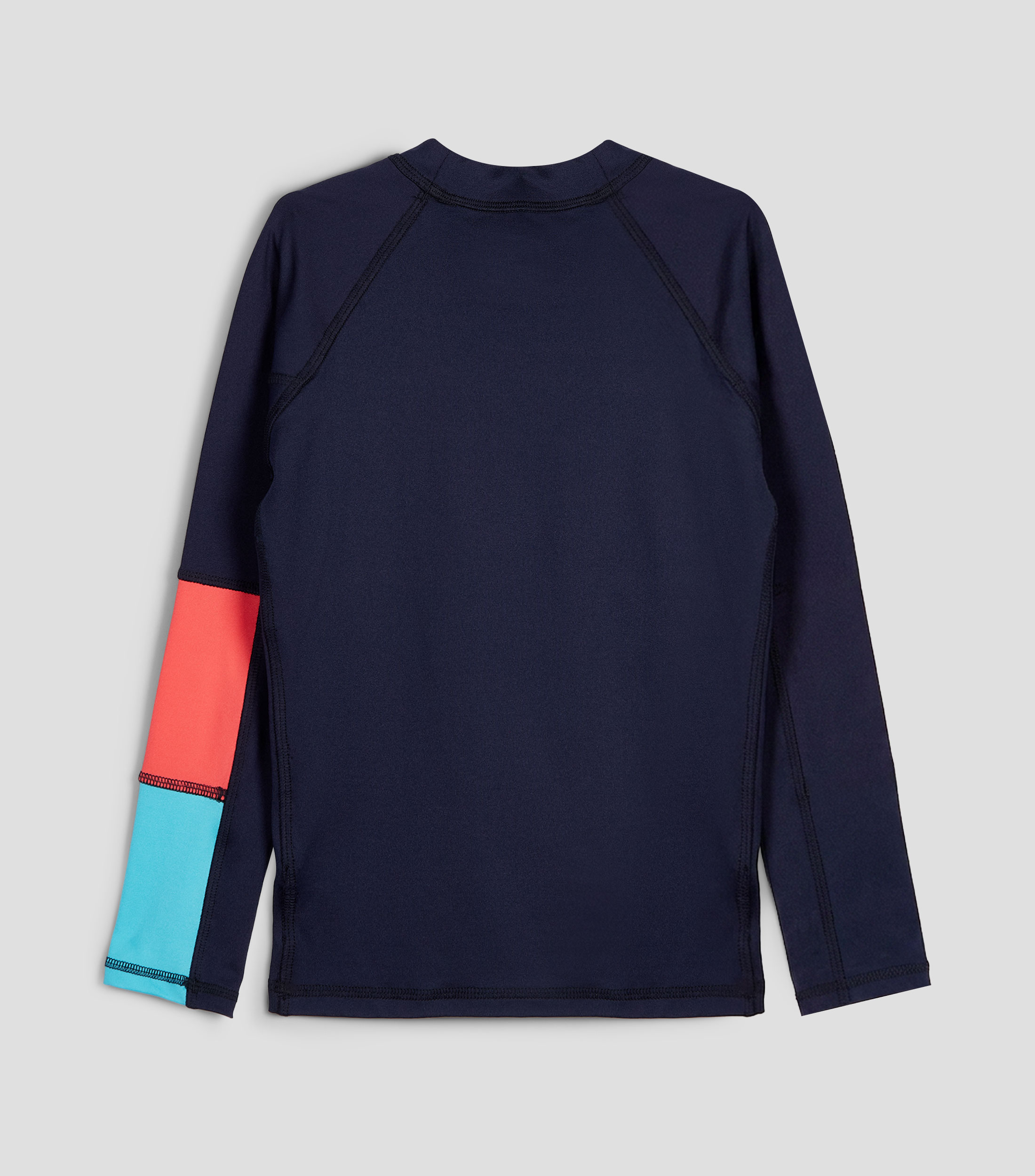 Playera traje de baño cuello redondo manga larga sólida Niño